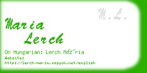 maria lerch business card